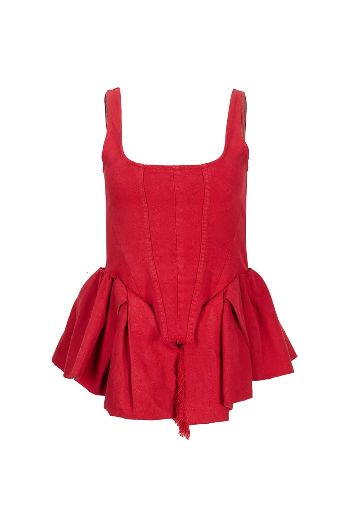 Hot Marques ' Almeida CORSET WITH PLEATED HIP PANELS RED