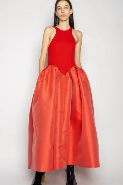 Discount Marques ' Almeida DRESS WITH TANK TOP SCOOPED RED