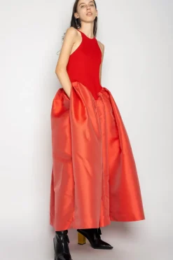 Discount Marques ' Almeida DRESS WITH TANK TOP SCOOPED RED