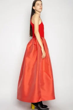 Discount Marques ' Almeida DRESS WITH TANK TOP SCOOPED RED