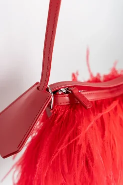Discount Marques ' Almeida FEATHER BAG RED