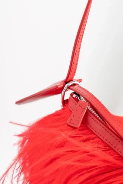 Discount Marques ' Almeida FEATHER BAG RED