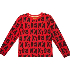 Hot Marques ' Almeida LONG SLEEVE WITH M´A KIDS ALLOVER RED