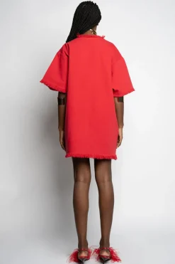 Best Marques ' Almeida OVERSIZED T-SHIRT DRESS RED
