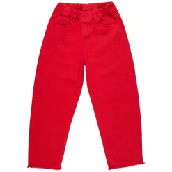 Clearance Marques ' Almeida PULL ON BAGGY TROUSERS WITH FRAYED EDGES RED