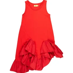 Hot Marques ' Almeida SLEEVELESS FLOUNCE DRESS RED