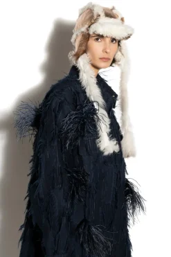 Marques ' Almeida ROSE GOLD LEATHER EAR COVER HAT ROSEGOLD