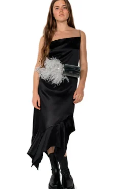 Online Marques ' Almeida FEATHER BELT BAG SILVER