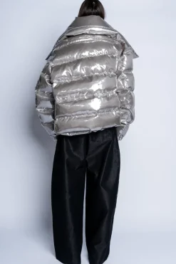 Discount Marques ' Almeida M'A PUFFER JACKET SILVER