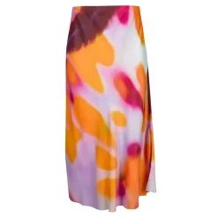 Hot Marques ' Almeida SLIP PRINTED SATIN SKIRT MULTICOLOUR
