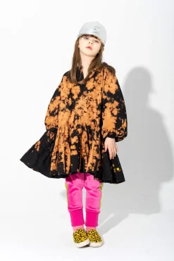 Clearance Marques ' Almeida SPLATTERED GATHERED DRESS MULTICOLOUR