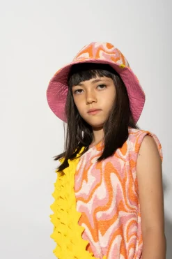 Discount Marques ' Almeida TERRY WAVY PRINT REVERSIBLE BUCKET HAT MULTICOLOUR