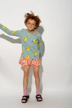 Marques ' Almeida TERRY WAVY PRINT SHORTS MULTICOLOUR