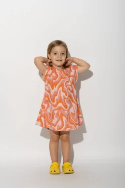 Online Marques ' Almeida TERRY WAVY PRINT T-SHIRT DRESS MULTICOLOUR