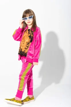 Best Marques ' Almeida TRACKSUIT VELOUR TROUSERS WITH CONTRAST TAPE BRIGHTPINK