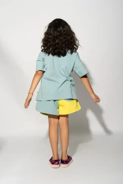 Outlet Marques ' Almeida HAND PRINT T-SHIRT TURQUOISE