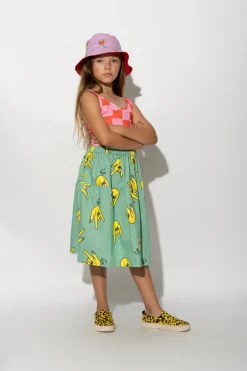 Clearance Marques ' Almeida HANDS PRINT GATHERED SKIRT TURQUOISE