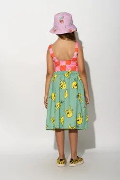 Clearance Marques ' Almeida HANDS PRINT GATHERED SKIRT TURQUOISE