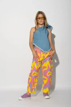 Clearance Marques ' Almeida WAVY PRINT BAGGY TROUSERS MULTICOLOUR