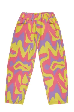 Clearance Marques ' Almeida WAVY PRINT BAGGY TROUSERS MULTICOLOUR