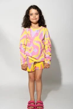 Best Marques ' Almeida WAVY PRINT LONG SLEEVE TOP MULTICOLOUR