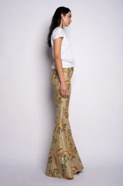 Clearance Marques ' Almeida CAP SLEEVE T-SHIRT WITH GOLD LOGO WHITE