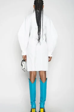 Clearance Marques ' Almeida CORSET FITTED DRESS WHITE