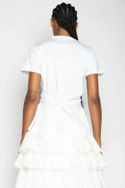 Online Marques ' Almeida CROSS WAIST DRAPE T-SHIRT WHITE