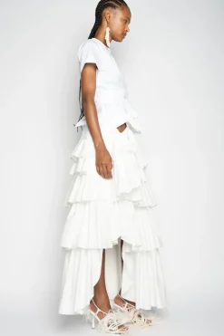 Online Marques ' Almeida CROSS WAIST DRAPE T-SHIRT WHITE