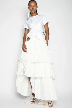 Online Marques ' Almeida CROSS WAIST DRAPE T-SHIRT WHITE