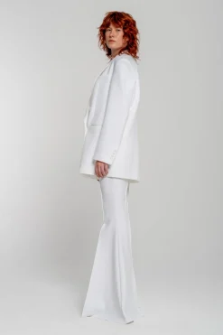 Sale Marques ' Almeida EXTREME FLARE TROUSERS WHITE