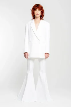 Sale Marques ' Almeida EXTREME FLARE TROUSERS WHITE