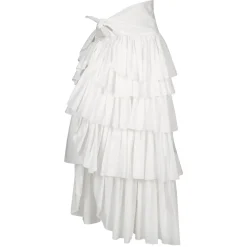 Online Marques ' Almeida FRILL BAIANA SKIRT WHITE