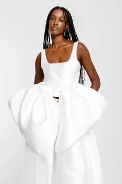 Best Marques ' Almeida FRONT BOW TOP WHITE