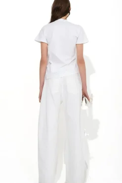 Hot Marques ' Almeida GATHERED T-SHIRT WHITE