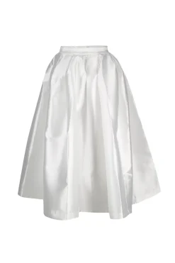 Sale Marques ' Almeida HIGH WAIST PLEATED FULL SKIRT WHITE