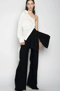 Outlet Marques ' Almeida ONE SHOULDER DRAPED SHIRT WHITE