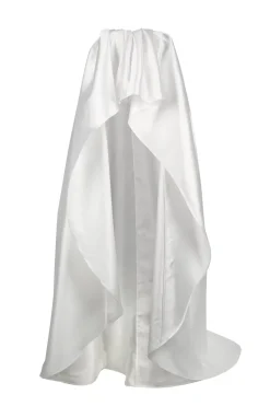 Best Marques ' Almeida PLEATED STRAPLESS TRAIN TOP WHITE