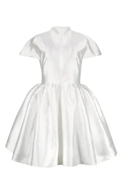 Sale Marques ' Almeida SHORT SLEEVE PUFF SKIRT DRESS WHITE