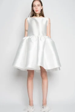 Sale Marques ' Almeida SHORT SLEEVELESS PUFF DRESS WHITE