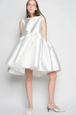 Sale Marques ' Almeida SHORT SLEEVELESS PUFF DRESS WHITE