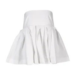 Online Marques ' Almeida STRAPLESS PEPLUM TOP WHITE