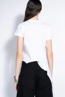 Discount Marques ' Almeida T-SHIRT WITH SIDE BOW WHITE