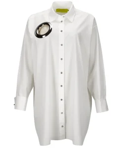 New Marques ' Almeida XXL SHIRT WITH BIG EYELET WHITE