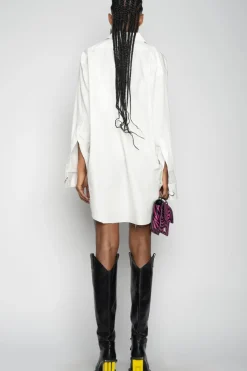 New Marques ' Almeida XXL SHIRT WITH BIG EYELET WHITE