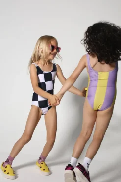 Hot Marques ' Almeida YELLOW AND LILAC SWIMSUIT MULTICOLOUR