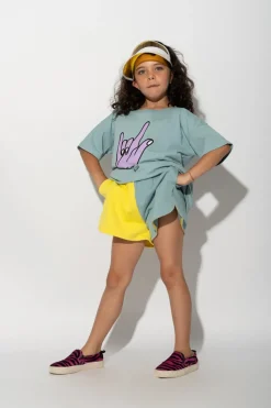 Best Marques ' Almeida YELLOW AND TURQUOISE SHORTS MULTICOLOUR