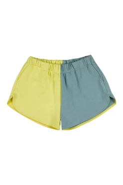 Best Marques ' Almeida YELLOW AND TURQUOISE SHORTS MULTICOLOUR