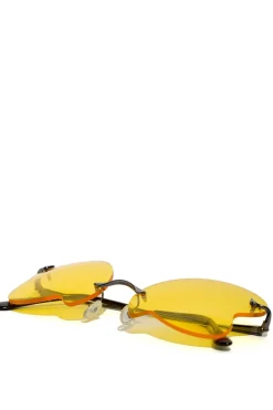 Discount Marques ' Almeida BUTTERFLY SUNGLASSES YELLOW