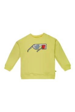 Sale Marques ' Almeida 3D GLASSES PRINT SWEATSHIRT YELLOW